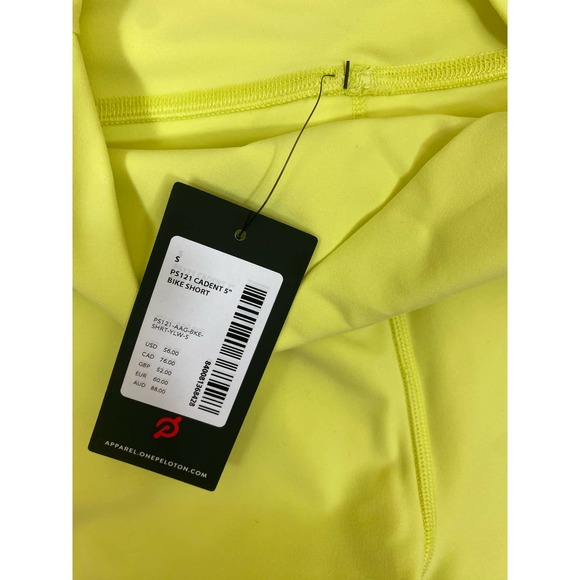Peloton Cadent 5" Bike Short Yellow Size Small NWT - Picture 6 of 8